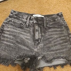 Charcoal Denim Shorts